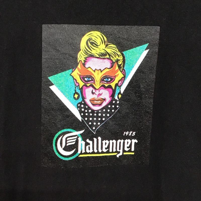 チャレンジャー CHALLENGER Tシャツ 半袖 半袖カットソー プリントTシャツ クルーネックカットソー L プリント 黒 / ブラック /  メンズ USED 古着 中古 10140956