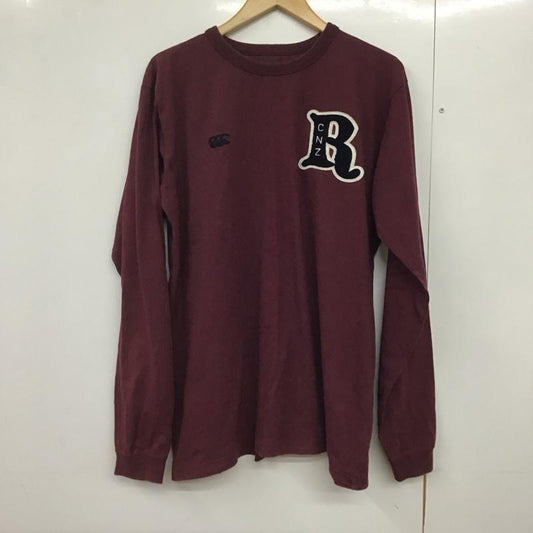 カンタベリー CANTERBURY カットソー 長袖 長袖カットソー プリントカットソー クルーネック ロゴ XL ロゴ、文字 えんじ / ワインレッド /  メンズ USED 古着 中古 10140963