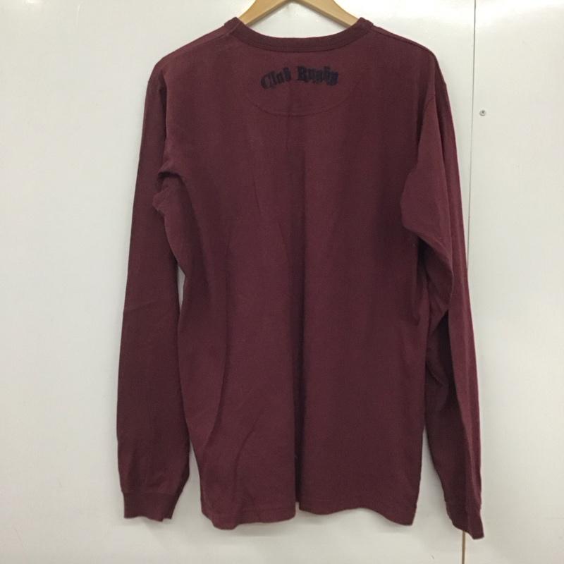 カンタベリー CANTERBURY カットソー 長袖 長袖カットソー プリントカットソー クルーネック ロゴ XL ロゴ、文字 えんじ / ワインレッド /  メンズ USED 古着 中古 10140963