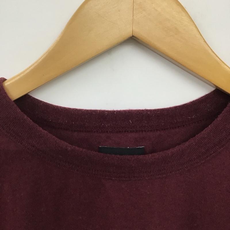 カンタベリー CANTERBURY カットソー 長袖 長袖カットソー プリントカットソー クルーネック ロゴ XL ロゴ、文字 えんじ / ワインレッド /  メンズ USED 古着 中古 10140963