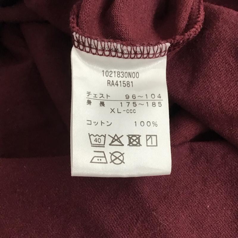 カンタベリー CANTERBURY カットソー 長袖 長袖カットソー プリントカットソー クルーネック ロゴ XL ロゴ、文字 えんじ / ワインレッド /  メンズ USED 古着 中古 10140963