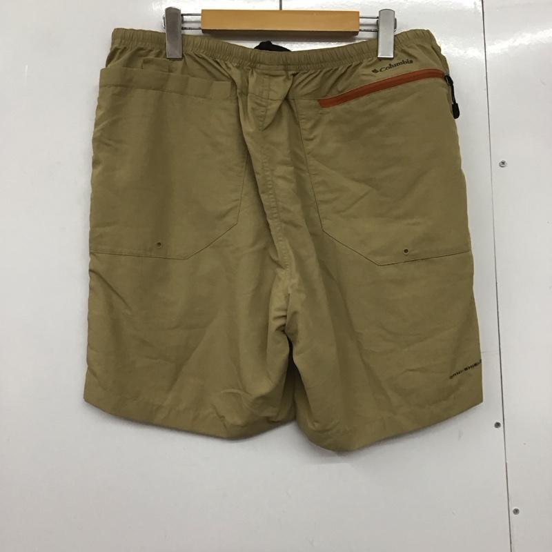 コロンビア Columbia パンツ ショートパンツ 120 pm4987 カッシュマンIIショート ハーフパンツ XL ロゴ、文字 ベージュ / ベージュ /  メンズ USED 古着 中古 10140999