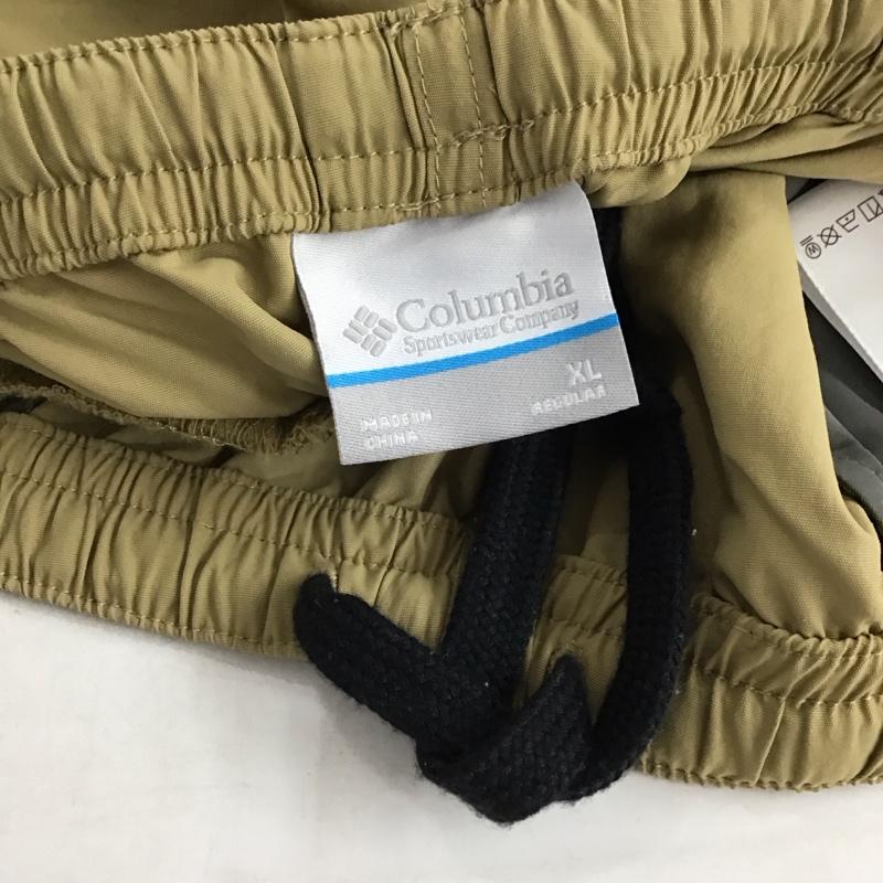 コロンビア Columbia パンツ ショートパンツ 120 pm4987 カッシュマンIIショート ハーフパンツ XL ロゴ、文字 ベージュ / ベージュ /  メンズ USED 古着 中古 10140999