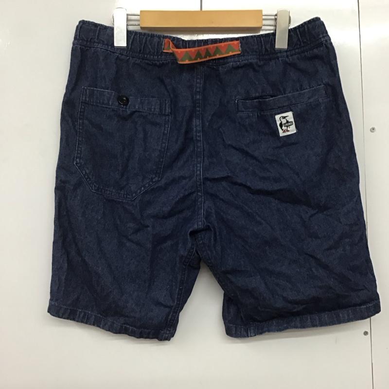 チャムス CHUMS パンツ ショートパンツ ショートパンツ ハーフパンツ カジュアルパンツ デニムパンツ L ロゴ、文字 インディゴ / インディゴ /  メンズ USED 古着 中古 10141001