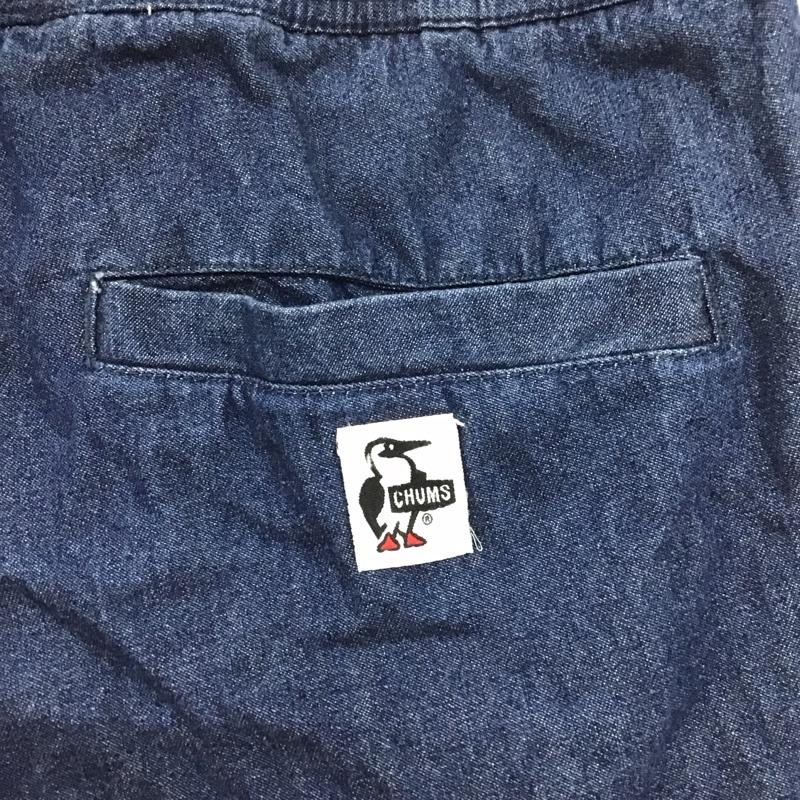 チャムス CHUMS パンツ ショートパンツ ショートパンツ ハーフパンツ カジュアルパンツ デニムパンツ L ロゴ、文字 インディゴ / インディゴ /  メンズ USED 古着 中古 10141001