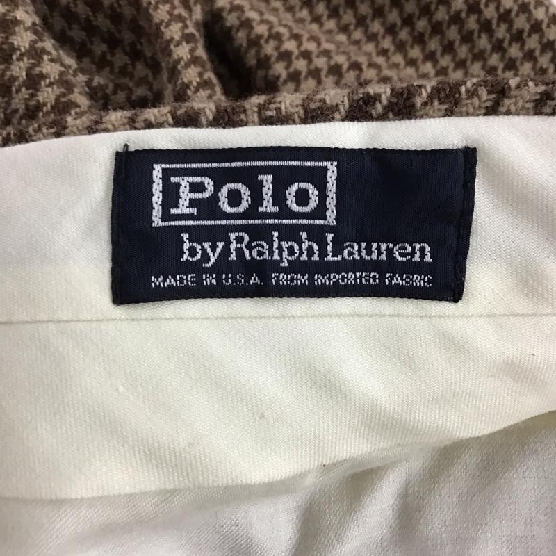 ポロバイラルフローレン Polo by RALPH LAUREN パンツ スラックス スラックスパンツ ワイドパンツ カジュアルパンツ 総柄 茶 / ブラウン /  メンズ USED 古着 中古 10141018