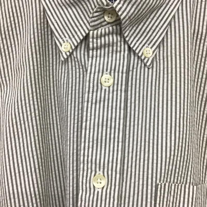 ギャップ GAP シャツ、ブラウス 長袖 長袖シャツ ストライプシャツ カラーシャツ シャツボタンダウンシャツ 90s M ストライプ 白 / ホワイト / X カーキ / カーキ /  メンズ USED 古着 中古 10141025