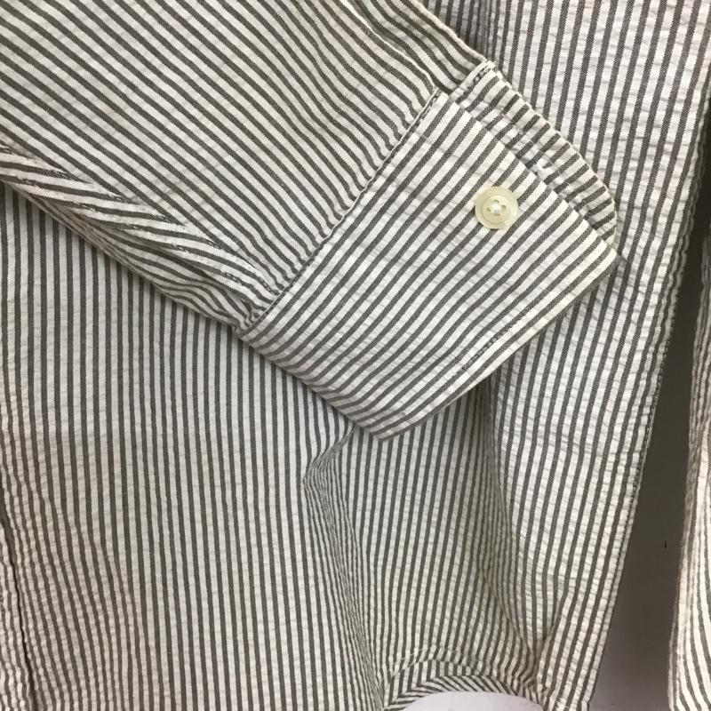 ギャップ GAP シャツ、ブラウス 長袖 長袖シャツ ストライプシャツ カラーシャツ シャツボタンダウンシャツ 90s M ストライプ 白 / ホワイト / X カーキ / カーキ /  メンズ USED 古着 中古 10141025
