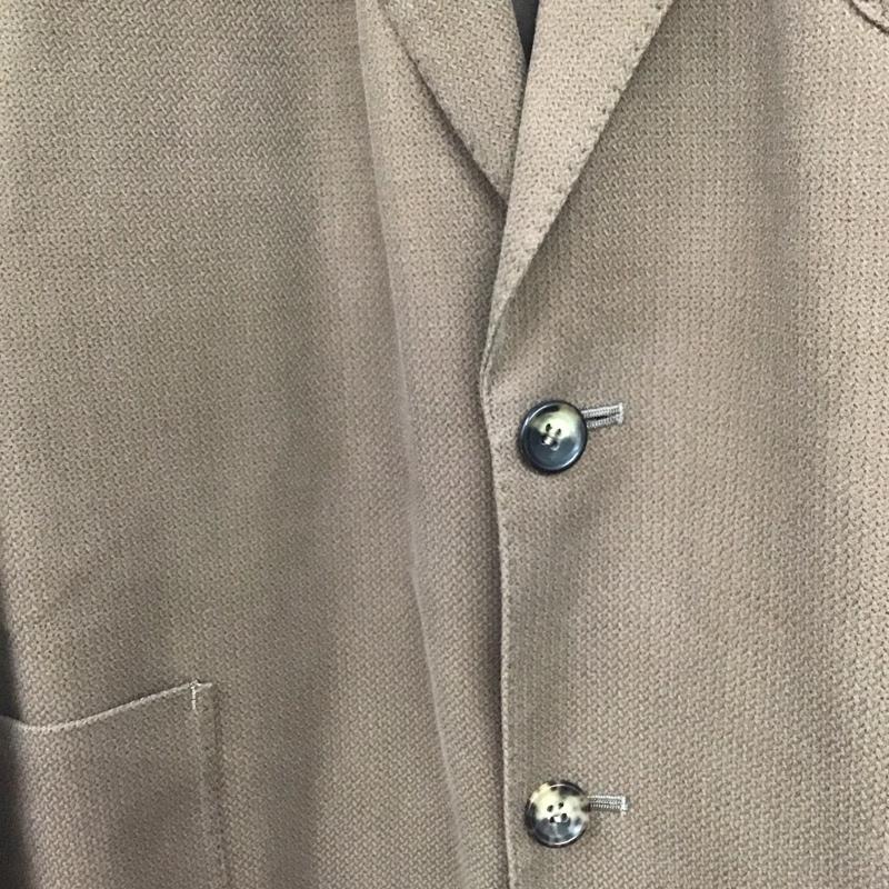パパス PAPAS ジャケット、上着 ジャケット、ブレザー カジュアルジャケット アウター カラージャケット L 無地 茶 / ブラウン /  メンズ USED 古着 中古 10141032