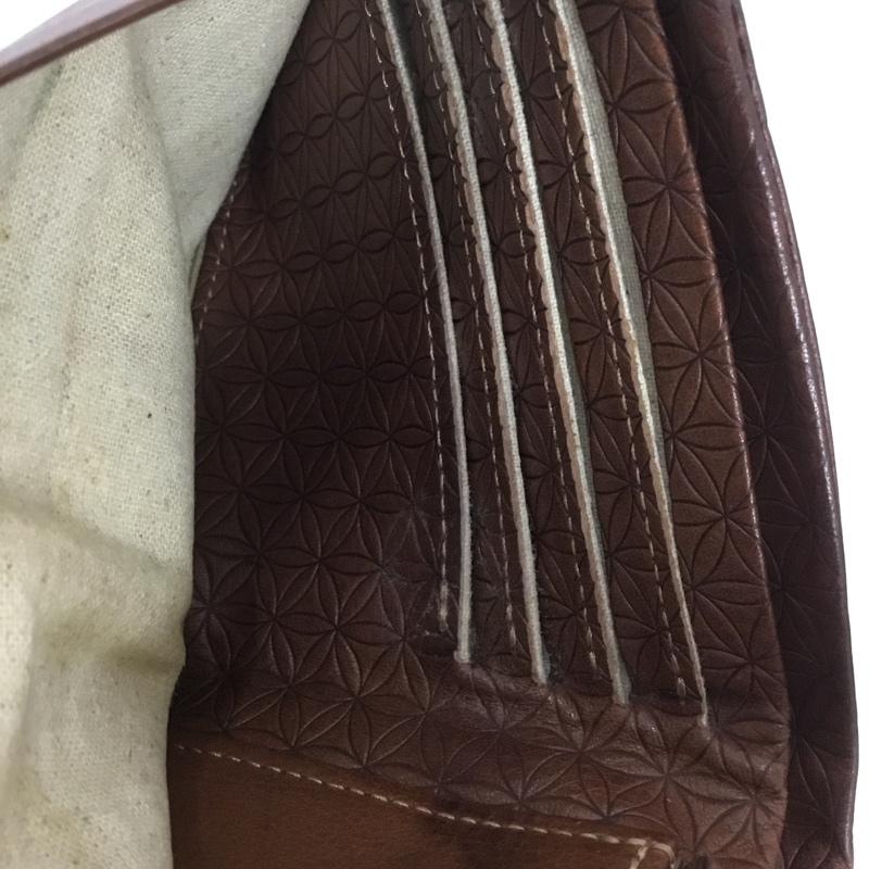 コズミックワンダー COSMIC WONDER 財布 二つ折り 型押し レザー Flower of Life 総柄 茶 / ブラウン /  メンズ USED 古着 中古 10141040