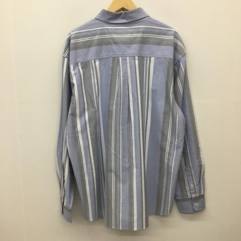 カーハートダブリューアイピー Carhartt WIP シャツ、ブラウス 長袖 L/S DWYER SHIRT XL ストライプ 白 / ホワイト / X 水色 / ライトブルー /  メンズ USED 古着 中古 10141055