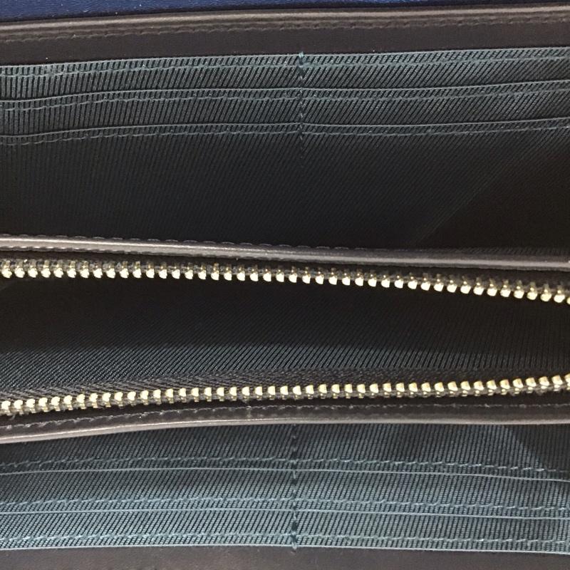 ランバンオンブルー LANVIN en Bleu 財布 長財布 555616 ラウンドファスナー ロゴ、文字 黒 / ブラック /  メンズ USED 古着 中古 10141061