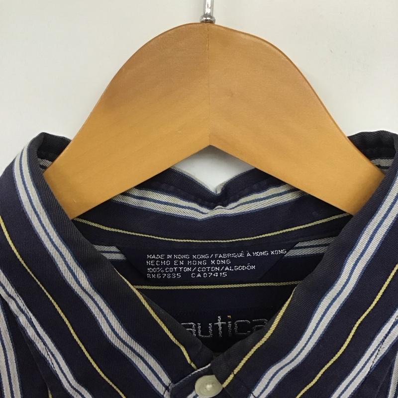 ノーティカ NAUTICA シャツ、ブラウス 長袖 L ストライプ マルチカラー / マルチカラー /  メンズ USED 古着 中古 10141107