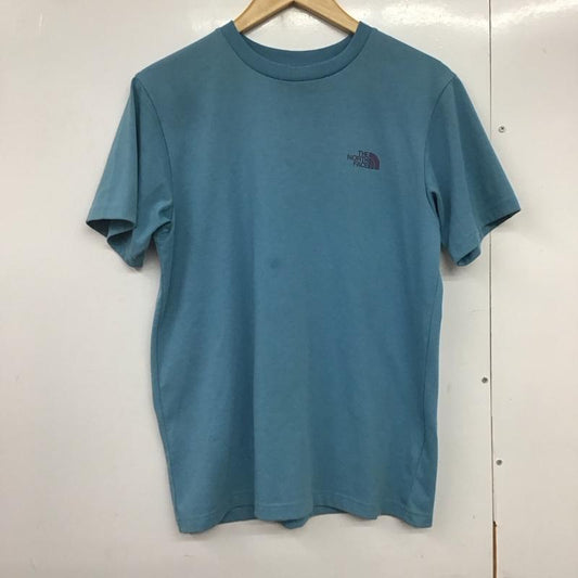 ザノースフェイス THE NORTH FACE Tシャツ 半袖 NT32379 S/S Walls Manifest Tee S ロゴ、文字 X プリント 青 / ブルー /  メンズ USED 古着 中古 10141113