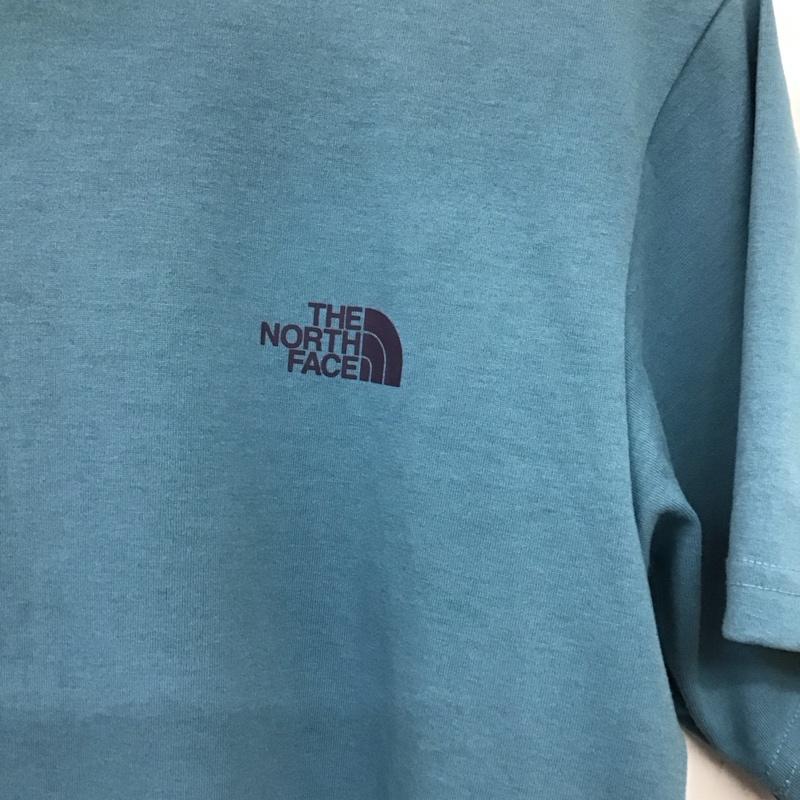 ザノースフェイス THE NORTH FACE Tシャツ 半袖 NT32379 S/S Walls Manifest Tee S ロゴ、文字 X プリント 青 / ブルー /  メンズ USED 古着 中古 10141113