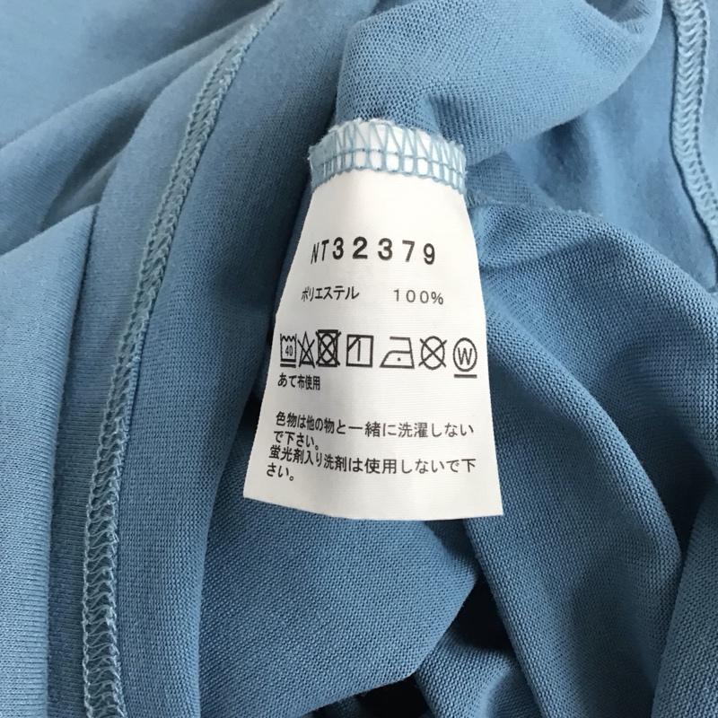 ザノースフェイス THE NORTH FACE Tシャツ 半袖 NT32379 S/S Walls Manifest Tee S ロゴ、文字 X プリント 青 / ブルー /  メンズ USED 古着 中古 10141113