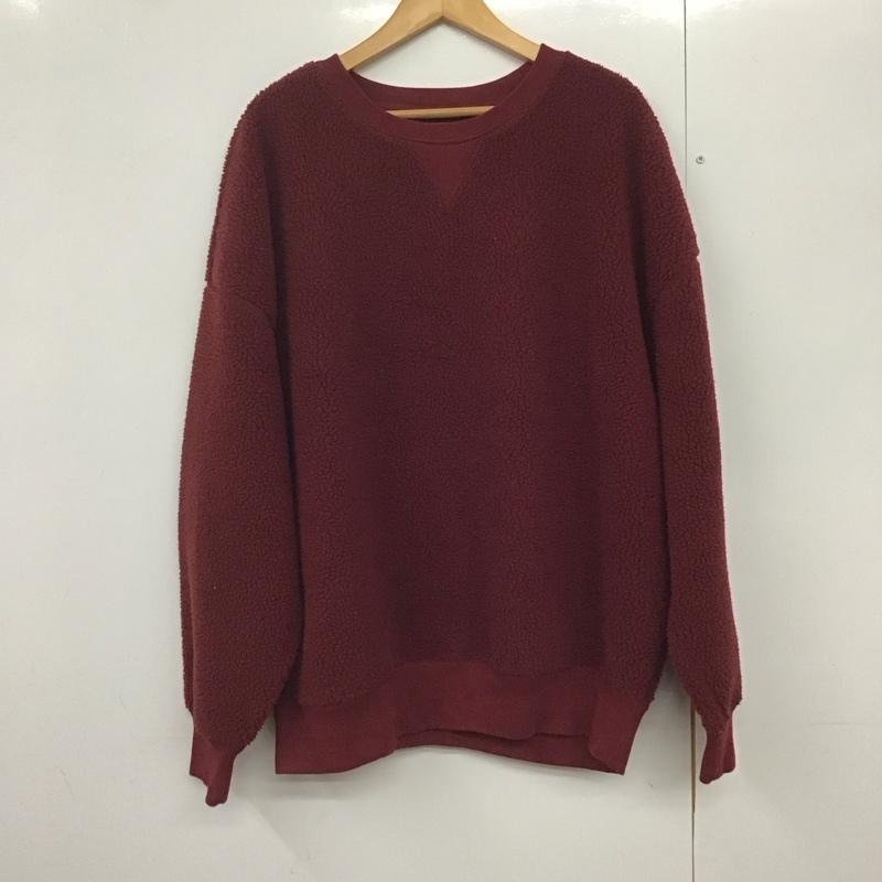 ギャップ GAP トレーナー 長袖 フリース ボア XL 無地 えんじ / ワインレッド /  メンズ USED 古着 中古 10141131