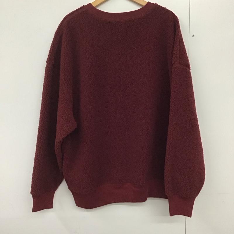 ギャップ GAP トレーナー 長袖 フリース ボア XL 無地 えんじ / ワインレッド /  メンズ USED 古着 中古 10141131