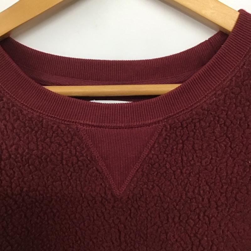 ギャップ GAP トレーナー 長袖 フリース ボア XL 無地 えんじ / ワインレッド /  メンズ USED 古着 中古 10141131
