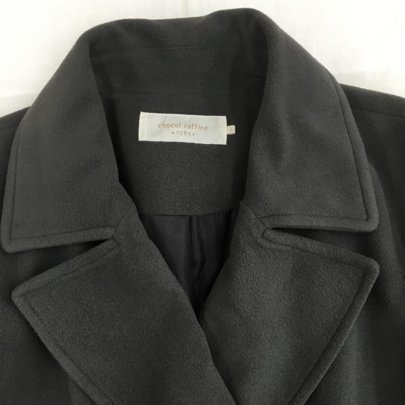 ショコラ フィネ ローブ chocol raffine robe コート コート一般 L 無地 チャコールグレー / チャコールグレー /  レディース USED 古着 中古 10141154