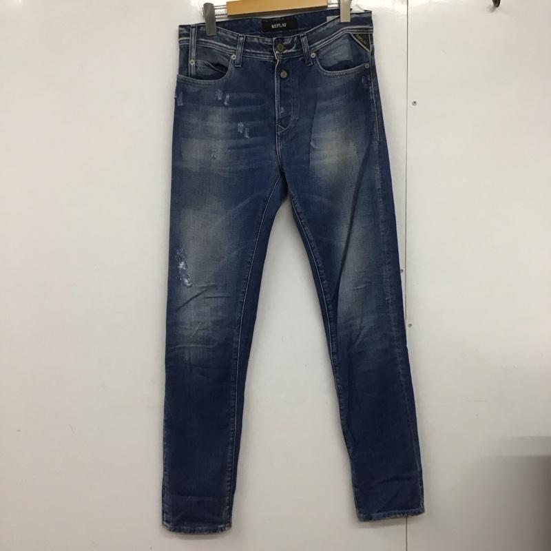 リプレイ REPLAY パンツ デニム、ジーンズ 28インチ 無地 水色 / ライトブルー /  メンズ USED 古着 中古 10141169