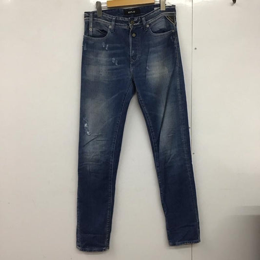 リプレイ REPLAY パンツ デニム、ジーンズ 28インチ 無地 水色 / ライトブルー /  メンズ USED 古着 中古 10141169