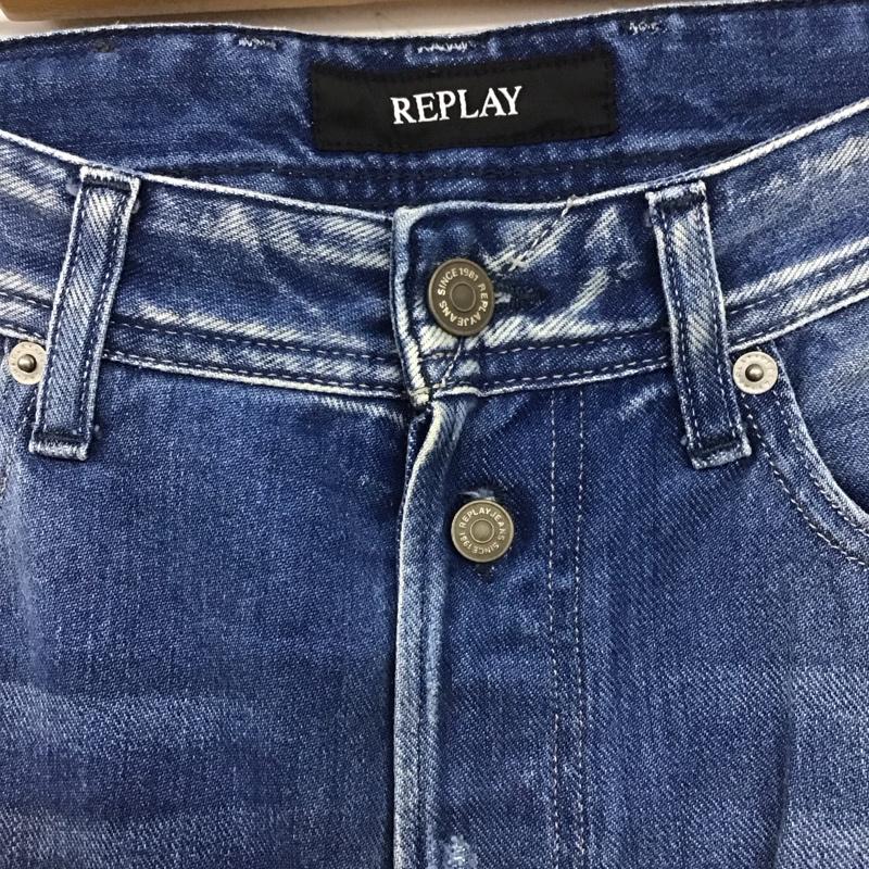 リプレイ REPLAY パンツ デニム、ジーンズ 28インチ 無地 水色 / ライトブルー /  メンズ USED 古着 中古 10141169