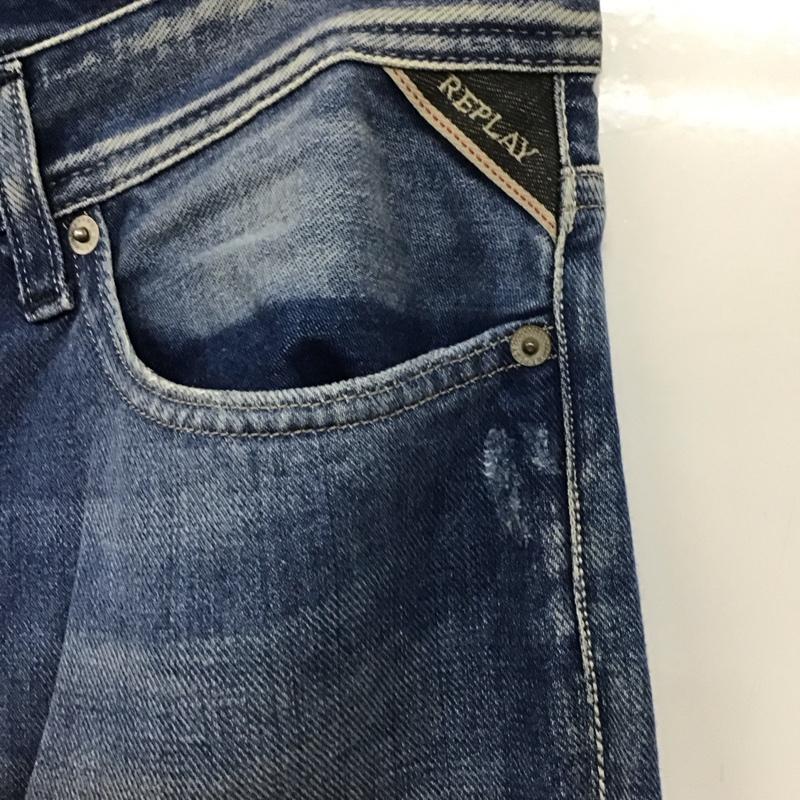 リプレイ REPLAY パンツ デニム、ジーンズ 28インチ 無地 水色 / ライトブルー /  メンズ USED 古着 中古 10141169