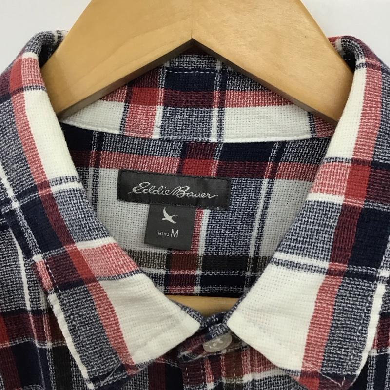 エディーバウアー Eddie Bauer シャツ、ブラウス 七分袖 M チェック マルチカラー / マルチカラー /  メンズ USED 古着 中古 10141177