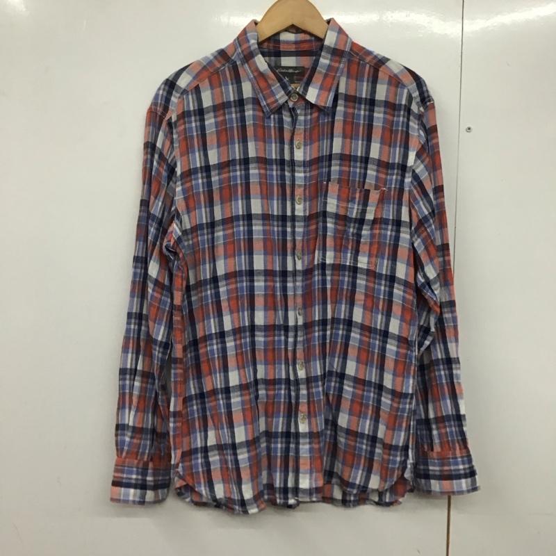 エディーバウアー Eddie Bauer シャツ、ブラウス 長袖 M チェック マルチカラー / マルチカラー /  メンズ USED 古着 中古 10141192