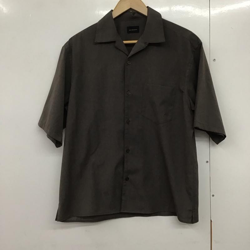 ユナイテッドアローズグリーンレーベルリラクシング UNITED ARROWS green label relaxing シャツ、ブラウス 半袖 S 無地 茶 / ブラウン /  メンズ USED 古着 中古 10141194