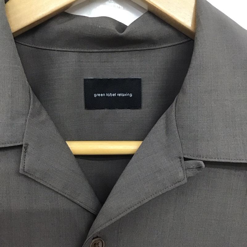 ユナイテッドアローズグリーンレーベルリラクシング UNITED ARROWS green label relaxing シャツ、ブラウス 半袖 S 無地 茶 / ブラウン /  メンズ USED 古着 中古 10141194