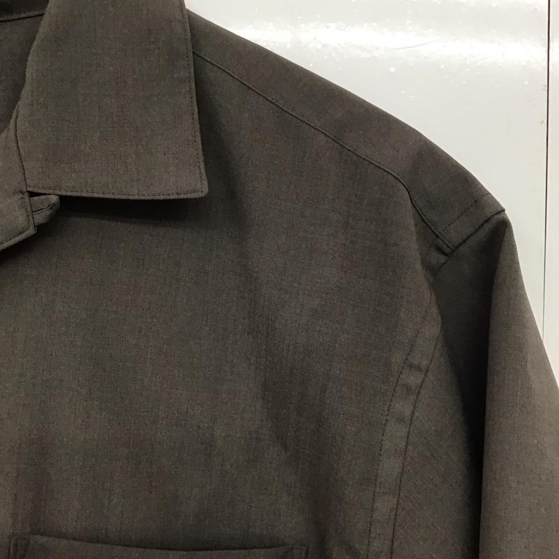 ユナイテッドアローズグリーンレーベルリラクシング UNITED ARROWS green label relaxing シャツ、ブラウス 半袖 S 無地 茶 / ブラウン /  メンズ USED 古着 中古 10141194