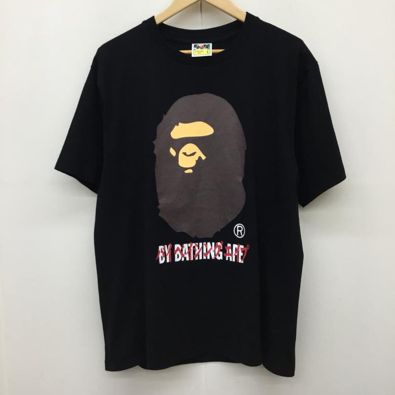 アベイシングエイプ A BATHING APE Tシャツ 半袖 001TEK801026M L プリント 黒 / ブラック /  メンズ USED 古着 中古 10141208