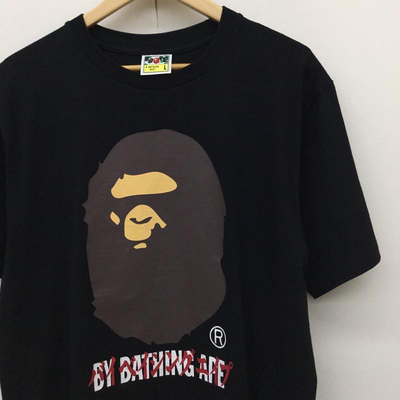 アベイシングエイプ A BATHING APE Tシャツ 半袖 001TEK801026M L プリント 黒 / ブラック /  メンズ USED 古着 中古 10141208