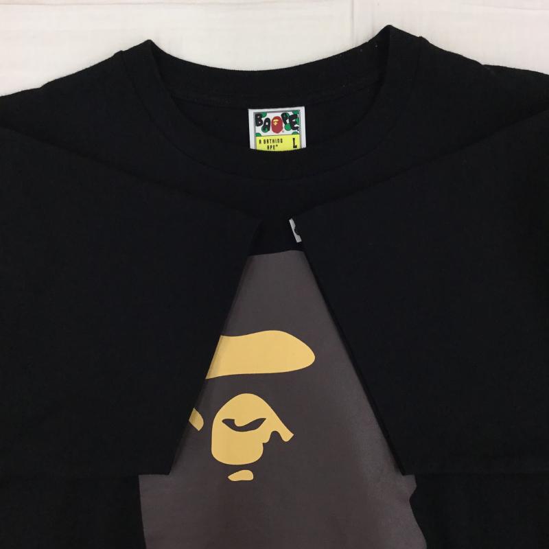 アベイシングエイプ A BATHING APE Tシャツ 半袖 001TEK801026M L プリント 黒 / ブラック /  メンズ USED 古着 中古 10141208
