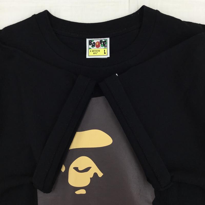 アベイシングエイプ A BATHING APE Tシャツ 半袖 001TEK801026M L プリント 黒 / ブラック /  メンズ USED 古着 中古 10141208