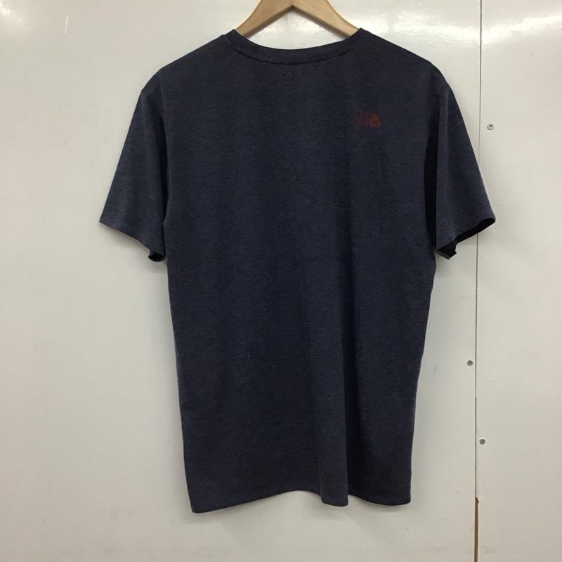 ザノースフェイス THE NORTH FACE Tシャツ 半袖 半袖カットソー プリントTシャツ クルーネックカットソー L ロゴ、文字 紺 / ネイビー /  メンズ USED 古着 中古 10141239