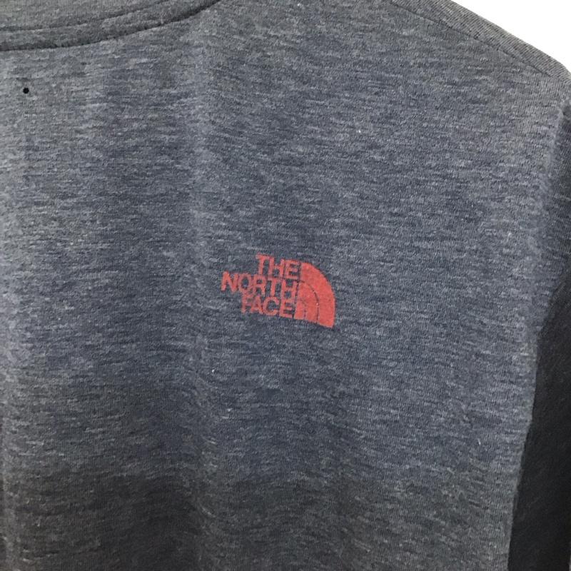 ザノースフェイス THE NORTH FACE Tシャツ 半袖 半袖カットソー プリントTシャツ クルーネックカットソー L ロゴ、文字 紺 / ネイビー /  メンズ USED 古着 中古 10141239