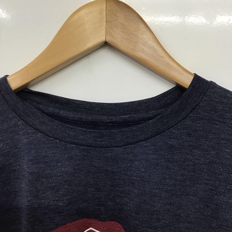 ザノースフェイス THE NORTH FACE Tシャツ 半袖 半袖カットソー プリントTシャツ クルーネックカットソー L ロゴ、文字 紺 / ネイビー /  メンズ USED 古着 中古 10141239