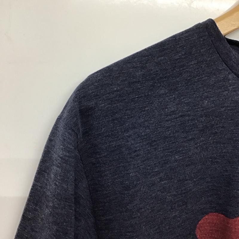 ザノースフェイス THE NORTH FACE Tシャツ 半袖 半袖カットソー プリントTシャツ クルーネックカットソー L ロゴ、文字 紺 / ネイビー /  メンズ USED 古着 中古 10141239