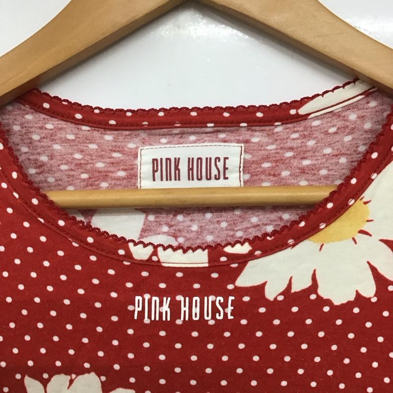 ピンクハウス PINK HOUSE カットソー 半袖 L 総柄 赤 / レッド /  レディース USED 古着 中古 10141249