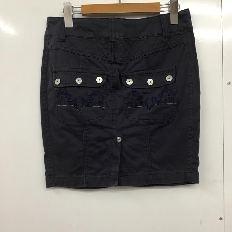 ディーゼル DIESEL スカート ミニスカート 28インチ 無地 紺 / ネイビー /  レディース USED 古着 中古 10141269