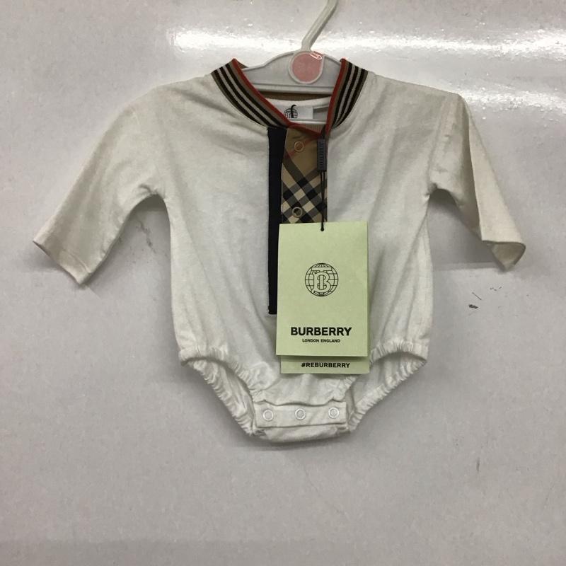 バーバリーロンドン Burberry London カットソー 長袖 ベビー カバーオール オールインワン チェック 白 / ホワイト /  ボーイズ USED 古着 中古 10141288