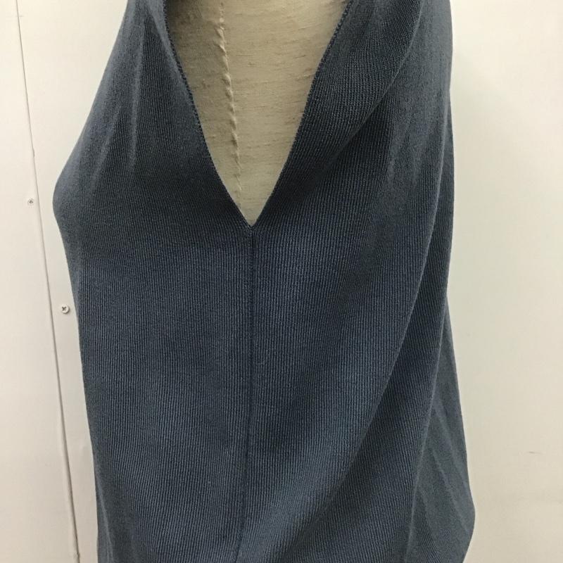 ロペピクニック ROPE  PICNIC ワンピース ロングスカート ロングニットワンピース ノースリーブロングワンピース プリーツワンピース 40 無地 紺 / ネイビー /  レディース USED 古着 中古 10141289