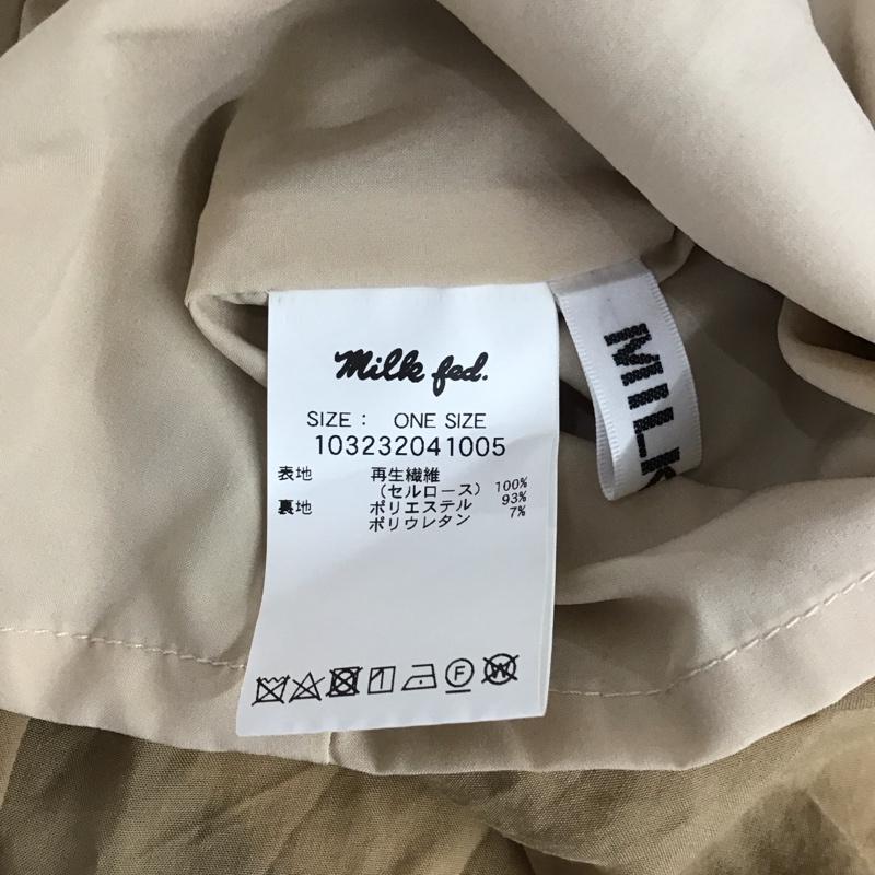 ミルクフェド MILKFED. ワンピース ロングスカート 半袖ロングワンピース シャツワンピース フロントボタン ONE SIZE 無地 ベージュ / ベージュ /  レディース USED 古着 中古 10141314