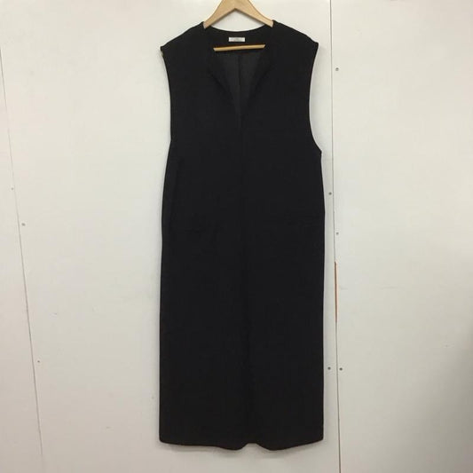アイテムズ アーバンリサーチ ITEMS URBAN RESEARCH ワンピース ロングスカート ロングワンピース ノースリーブワンピース フレアスカート ストレッチ FREE 無地 黒 / ブラック /  レディース USED 古着 中古 10141316
