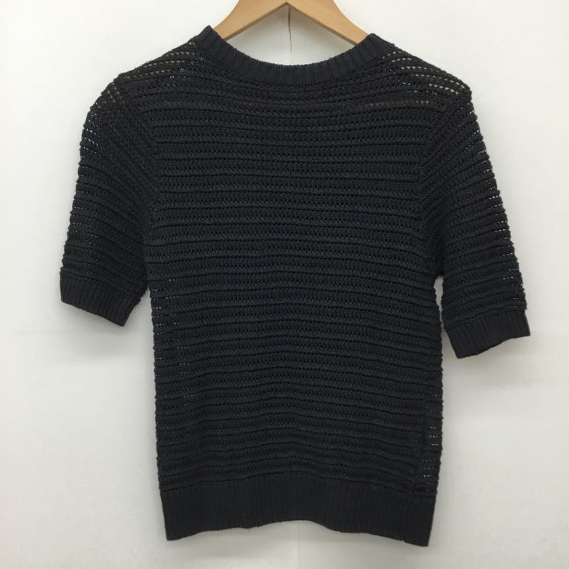 マカフィー MACPHEE ニット、セーター 半袖 S 無地 紺 / ネイビー /  レディース USED 古着 中古 10141346