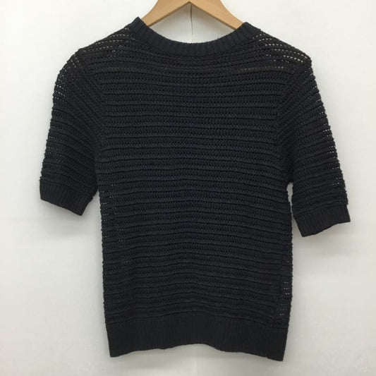 マカフィー MACPHEE ニット、セーター 半袖 S 無地 紺 / ネイビー /  レディース USED 古着 中古 10141346