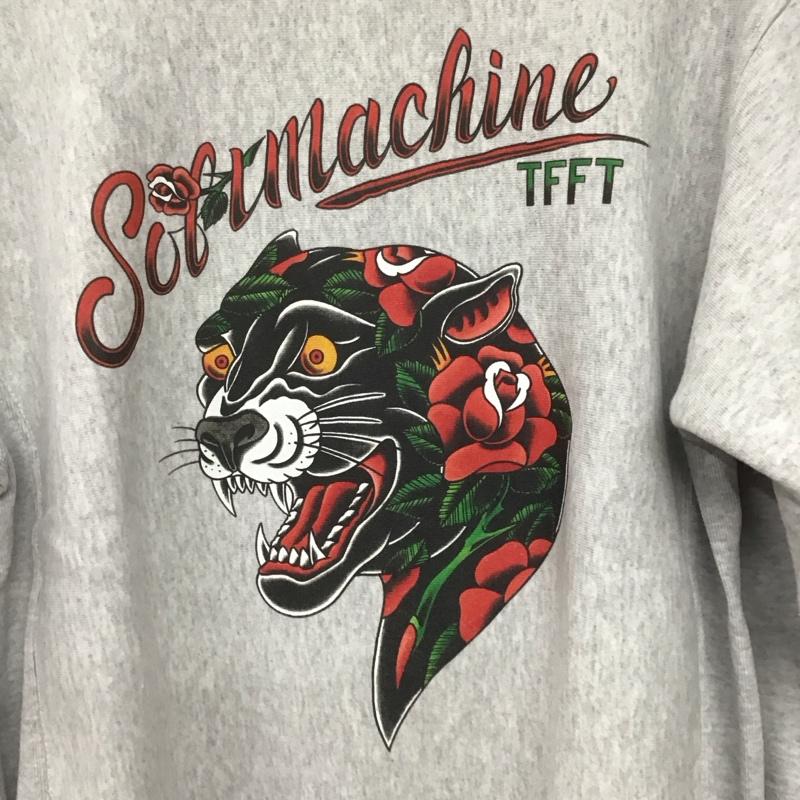 ソフトマシーン Softmachine トレーナー 長袖 長袖トレーナー スウェット クルーネック プルオーバー M プリント 灰 / グレー /  メンズ USED 古着 中古 10141356